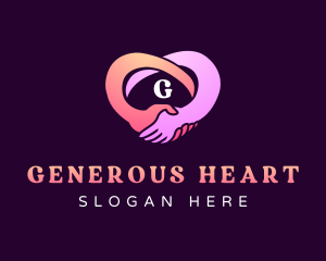 Helping Hand Heart logo design