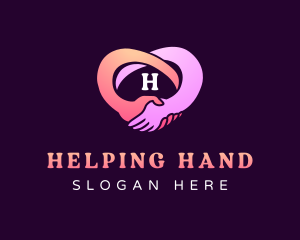 Helping Hand Heart logo design