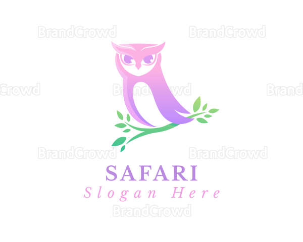 Gradient Owl Bird Logo