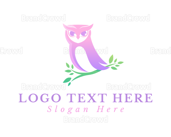 Gradient Owl Bird Logo