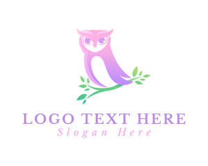 Owl - Gradient Owl Bird logo design