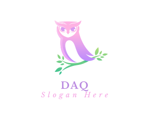 Gradient Owl Bird Logo