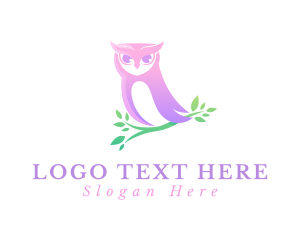 Bird Sanctuary - Gradient Owl Bird logo design