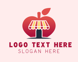 Fruits - Healthy Apple Fruit Market logo design