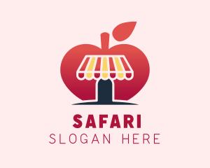 Healthy Apple Fruit Market Logo