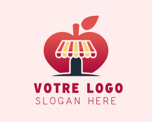 Healthy Apple Fruit Market Logo