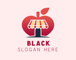 Vegan - Healthy Apple Fruit Market logo design