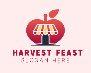 Healthy Apple Fruit Market logo design