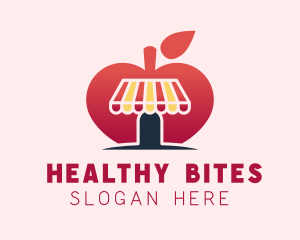 Healthy Apple Fruit Market logo design