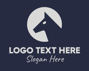 Dog - Grey Hound Circle logo design