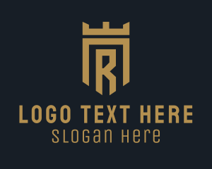 Kingship - Royal Crest Jewelry Letter R logo design