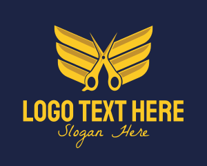 Cut - Golden Wing Salon logo design