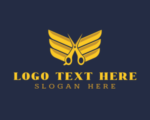 Scissors Wing Barber logo design