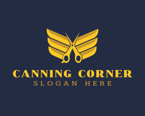 Scissors Wing Barber logo design