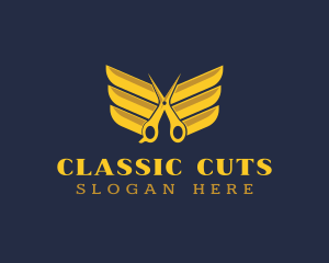 Scissors Wing Barber logo design