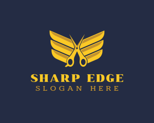 Scissors Wing Barber logo design