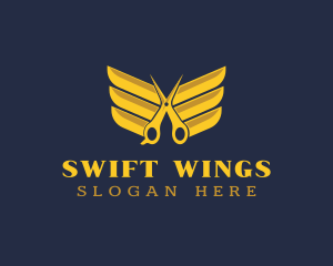 Scissors Wing Barber logo design