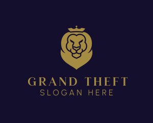 Hunting - Lion Premium Investment logo design
