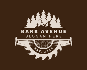 Bark - Lumberjack Saw Woodwork logo design