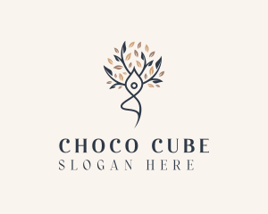 Ecology - Eco Yoga Woman Tree logo design