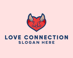 Love Heart Devil  logo design