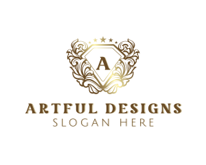 Wedding Floral Wreath logo design