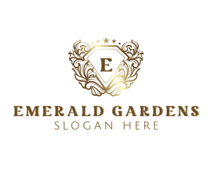 Wedding Floral Wreath logo design