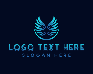 Spiritual - Holy Angel Wings logo design