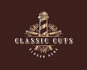 Premium Barber Salon logo design