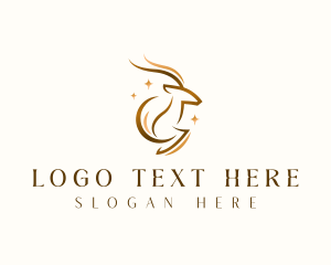 Antelope - Luxury Gazelle Antelope logo design