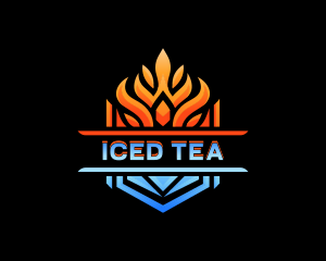 Fire Ice Heating logo design