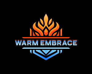 Fire Ice Heating logo design