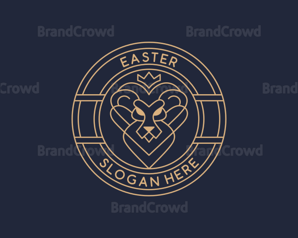 Elegant Lion Crown Logo