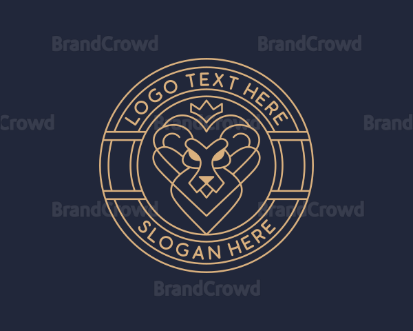 Elegant Lion Crown Logo