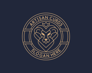 Elegant Lion Crown logo design