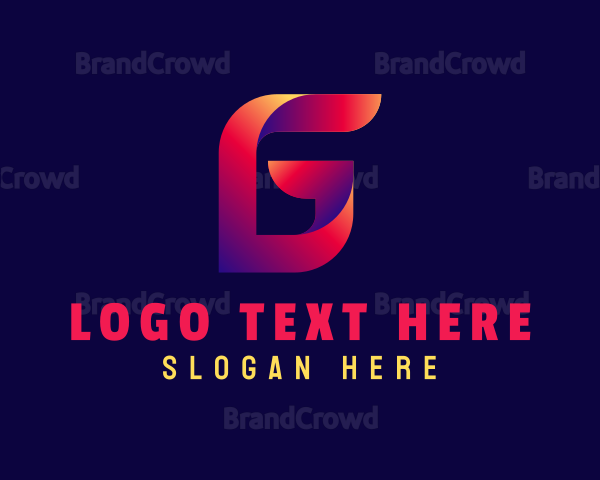Gradient Business Ribbon Letter G Logo