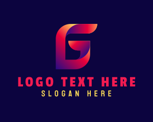 Generic - Gradient Business Ribbon Letter G logo design