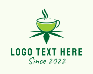 Caffeine - Marijuana Tea Cafe logo design