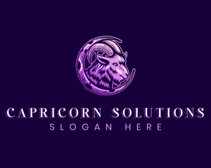 Capricorn - Goat Moon Ranch logo design