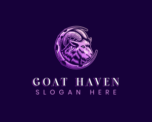 Goat Moon Ranch logo design