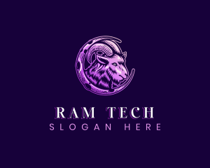 Goat Moon Ranch logo design