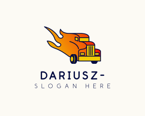 Flaming Freight Truck Logo