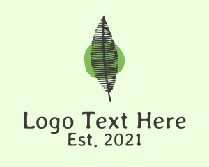 Environmental - Organic Fern Leaf logo design