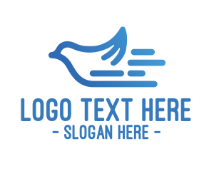 Religion - Blue Fast Bird logo design