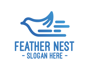 Bird - Blue Fast Bird logo design