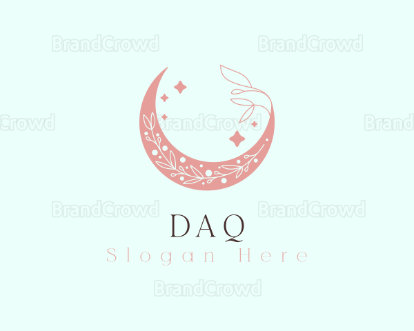 Starry Floral Moon Logo