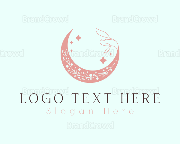 Starry Floral Moon Logo