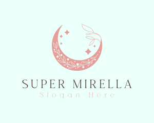 Starry Floral Moon Logo