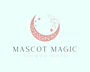 Starry Floral Moon logo design