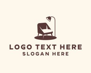 Chair Lamp Furniture logo design
